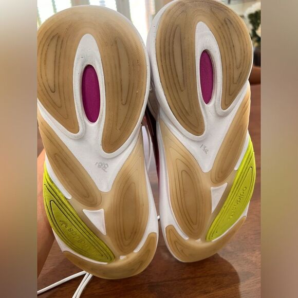Adidas Ozelia Women’s Running Shoes Purple Green Futuristic Chunky Sneakers Sz 8 - Picture 7 of 11